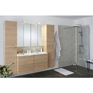 Meuble sous vasque à suspendre chêne "Imandra" L.120 x H.60 x P.45 cm