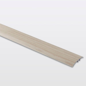 Barre de seuil en aluminium - Décor bois beige - L. 0,93 m, l. 37 x h. 4,6 x ép. 1,2 mm