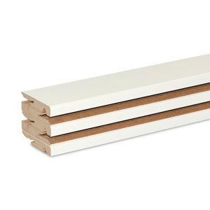 Lot de 5 plinthes blanches L. 220 cm x l. 60 mm x Ép. 11 mm