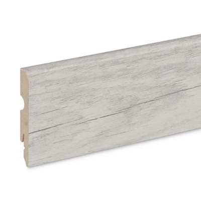 Plinthe MDF effet chêne blanchi GoodHome décor 25 H.8 cm x . 220 cm x ép.13 mm vendue à la pièce - vue 2