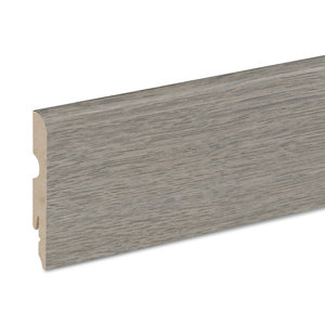 Plinthe décor imitation bois rustique vieilli gris L. 220 x - H. 8 cm x Ép. 13 mm