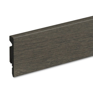 Plinthe PVC gris foncé L. 220 x - H. 6 cm x Ép. 11 mm