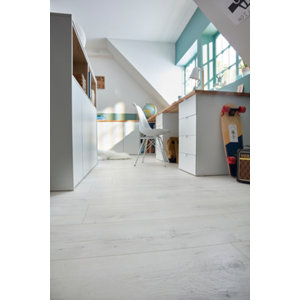 Sol stratifié à clipser aspect chêne blanc "Bilston" - L. 138,3 x l. 24,4 cm x Ép. 8 mm