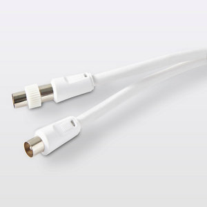 Câble coaxial mâle / femelle 1,5 m + adaptateur mâle / mâle