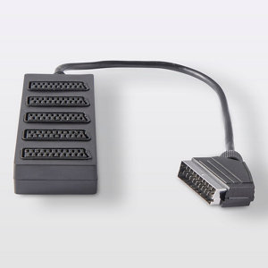 Bloc 5 prises péritel avec cordon péritel mâle