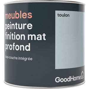 Peinture de rénovation meubles acrylique mat profond bleu Toulon 0,5 L