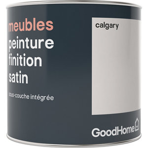 Peinture de rénovation meubles acrylique satin blanc Calgary 0,5 L