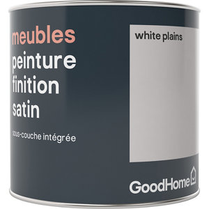 Peinture de rénovation meubles acrylique satin blanc White Plains 0,5 L