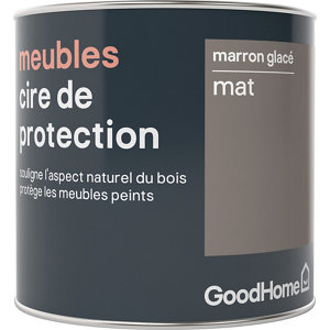 Cire pour meubles marron foncé mat 0,5 L
