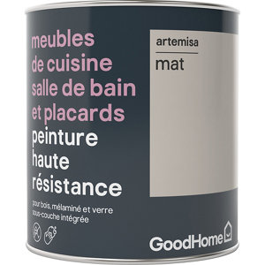 Peinture de rénovation meubles cuisine, salle de bains et placards acrylique mat beige Artemisa 0,75 L