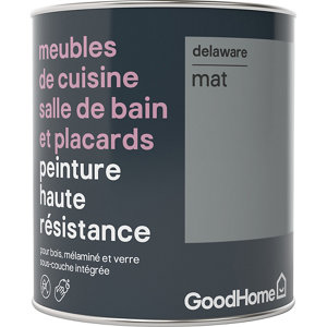 Peinture cuisine et salle de bains acrylique Mat Gris Delaware 0.75 L