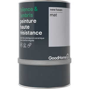 Peinture haute résistance carrelage mural et lambris acrylique mat gris New Haven 0,75 L