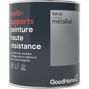 Peinture haute résistance multi-supports acrylique métallisé argent Bel Air 0,75 L