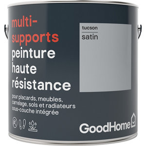 Peinture haute résistance multi-supports acrylique satin gris Tucson 2 L