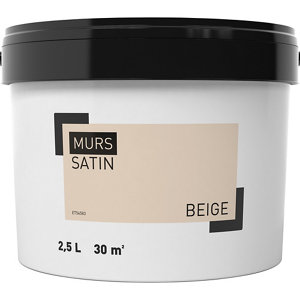 Peinture murale intérieure acrylique Satin Beige 2.5 L