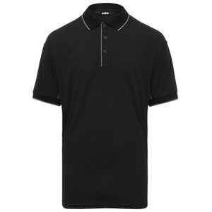 Polo "barchan" noir 3 boutons taille l