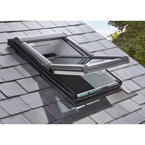 Raccord d'étanchéité RF0014 anthracite pour fenêtre de toit haut. 118 x larg. 114 cm