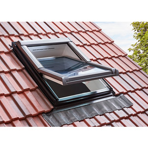 Raccord d'étanchéité RF009 anthracite pour fenêtre de toit haut. 118 x larg. 114 cm