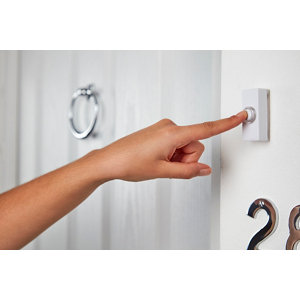 Bouton sonnette filaire blanc