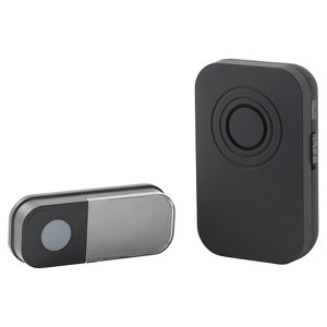 Carillon + Sonnette enfichable noirs "Liam"