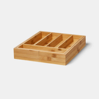 Range couverts extensible GoodHome Datil bambou 29 x 6 cm 7 compartiments - vue 2