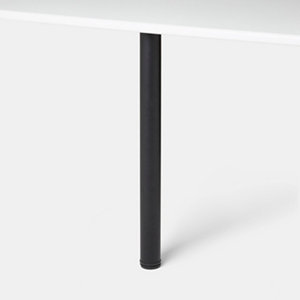 Pied plan de travail noir - H. 87.5 cm / 91 cm x Ø 6 cm, 1 pièce