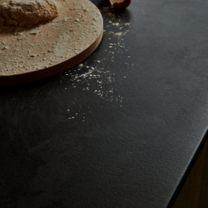 Plan de travail en stratifié aspect ciment "Kala" l300 P62xEp3,8cm