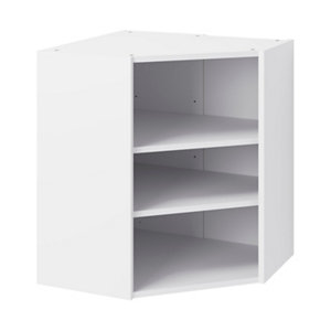 Caisson haut d'angle blanc (porte 40cm) - L. 63 x H. 72 x P. 32cm