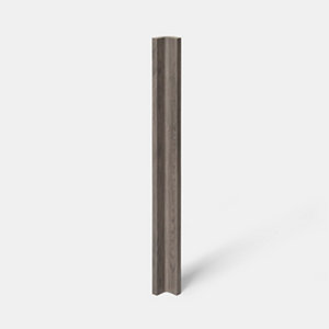 Fileur d'angle bas "Basilie" chêne gris - H. 71.5cm