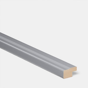 Corniche cache-lumière "Alisma" gris laqué l.240 x h.3,5 cm