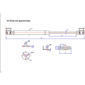 Vérin à gaz pour meuble sur-hotte 80cm