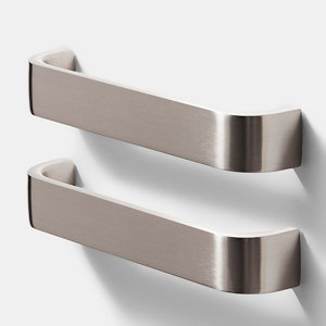 Lot de 2 poignées argent "Orris" L. 17 cm