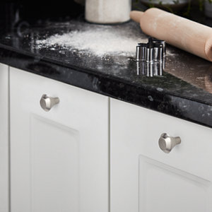 Lot de 2 poignées coques argent "Alkanet" L 9.8 cm