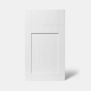 Façade 1 porte + 1 tiroir "Alpinia" blanc l.39,7 x h.71,5 cm