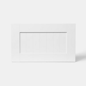 Façade casserolier ou hotte "Alpinia" blanc l.59,7 x h.35,6 cm