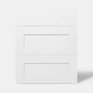 Façade 1 tiroir + 2 casseroliers "Alpinia" blanc l.59,7 x h.71,5 cm