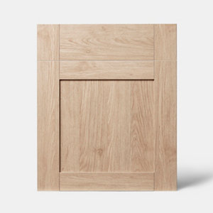 Façade 1 porte + 1 tiroir 60cm "Coline" chêne clair - L. 59.7 x H. 71.5cm