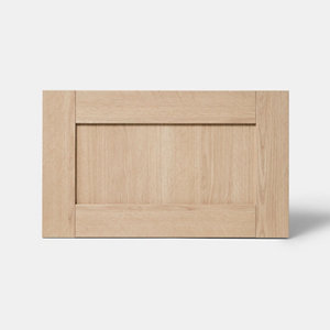 Façade 1 casserolier ou sur-hotte 60cm "Coline" chêne clair - L. 59.7 x H. 35.6cm