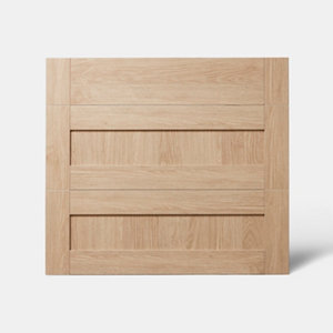 Façade 1 tiroir + 2 casseroliers 80cm "Coline" chêne clair - L. 79.7 x H. 71.5cm