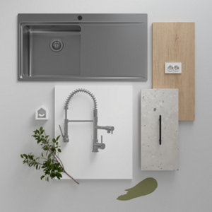 Fileur d'angle bas "Dorice" blanc brillant - H. 71.5cm