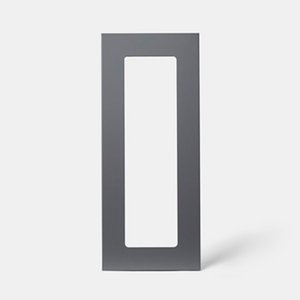 Façade 1 porte vitrée "Stevia" anthracite l.29,7 x h.71,5 cm
