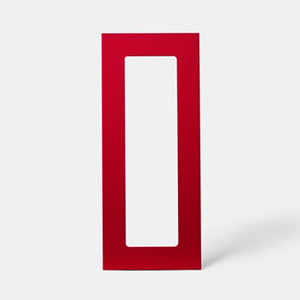 Façade 1 porte vitrée "Stevia" rouge l.29,7 x h.71,5 cm
