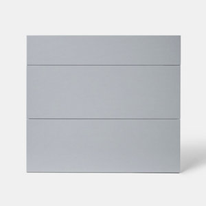 Façade 1 tiroir + 2 casseroliers "Alisma" gris laqué l.79,7 x h.71,5 cm