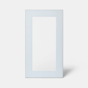 Façade 1 porte vitrée 40cm "Jarod"blanc givré - L. 39.7 x H. 71.5cm