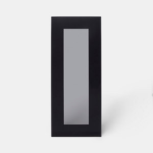 Façade 1 porte vitrée 30cm "Jarod" noir fumé - L. 29.7 x H. 71.5cm