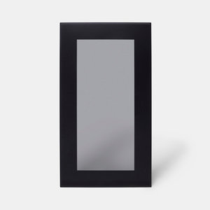 Façade 1 porte vitrée 40cm "Jarod" noir fumé - L. 39.7 x H. 71.5cm