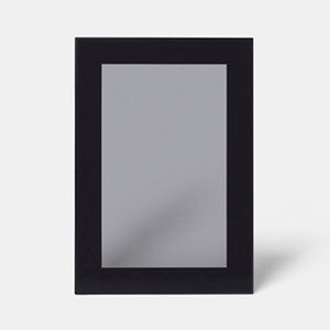 Façade 1 porte vitrée 50cm "Jarod" noir fumé - L. 49.7 x H. 71.5cm