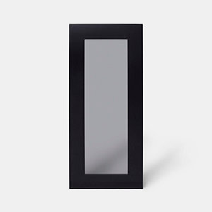Façade 1 porte vitrée sur-hotte 80cm "Jarod" noir fumé - L. 79.7 x H. 35.6cm
