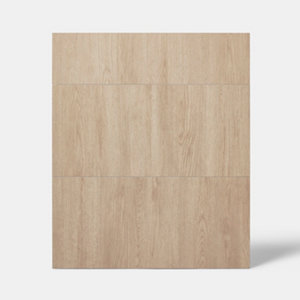Façade 1 tiroir + 2 casseroliers "Chia" chêne clair l.59,7 x h.71,5 cm