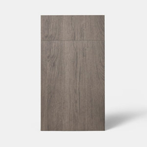 Façade 1 porte + 1 tiroir 40cm "Basilie" chêne gris - L. 39.7 x H. 71.5cm